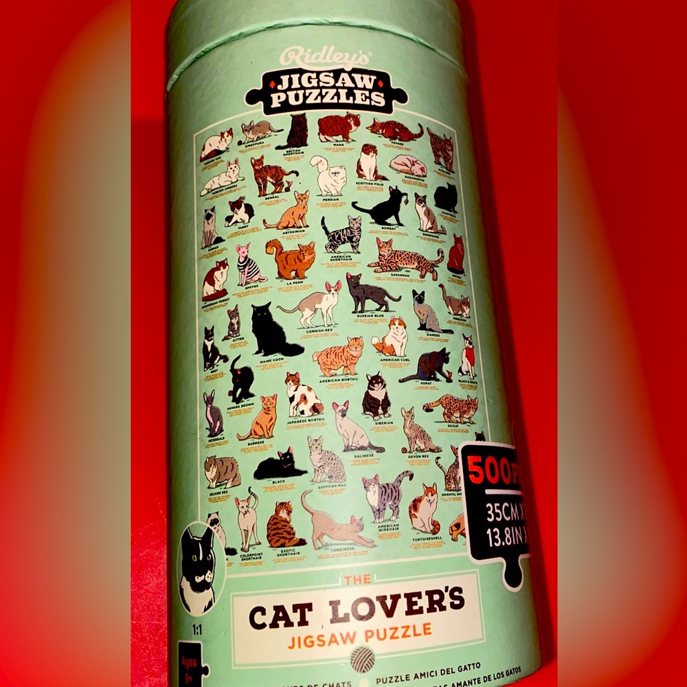 Cat Lovers 500-Piece Jigsaw Puzzle Ridley's